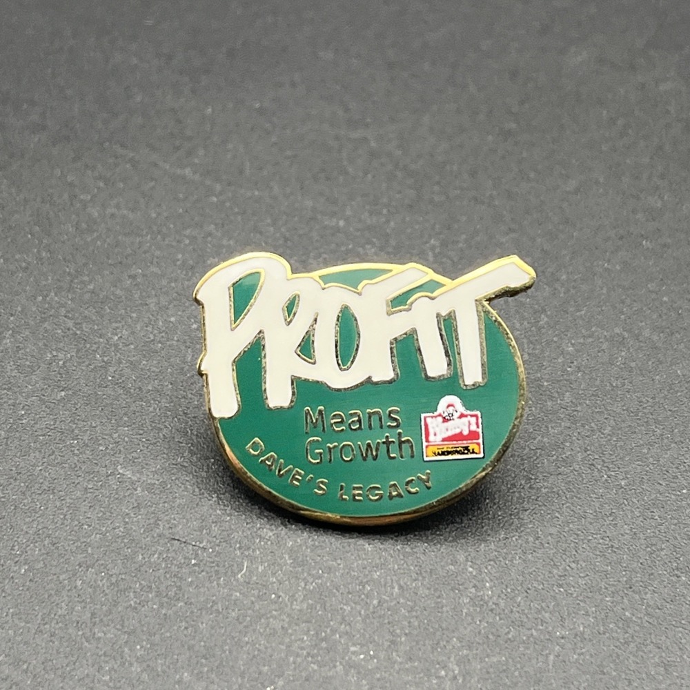 Wendy's Dave's Legacy Profit‎ Means Growth Fast Food Employee Lapel Hat Pin